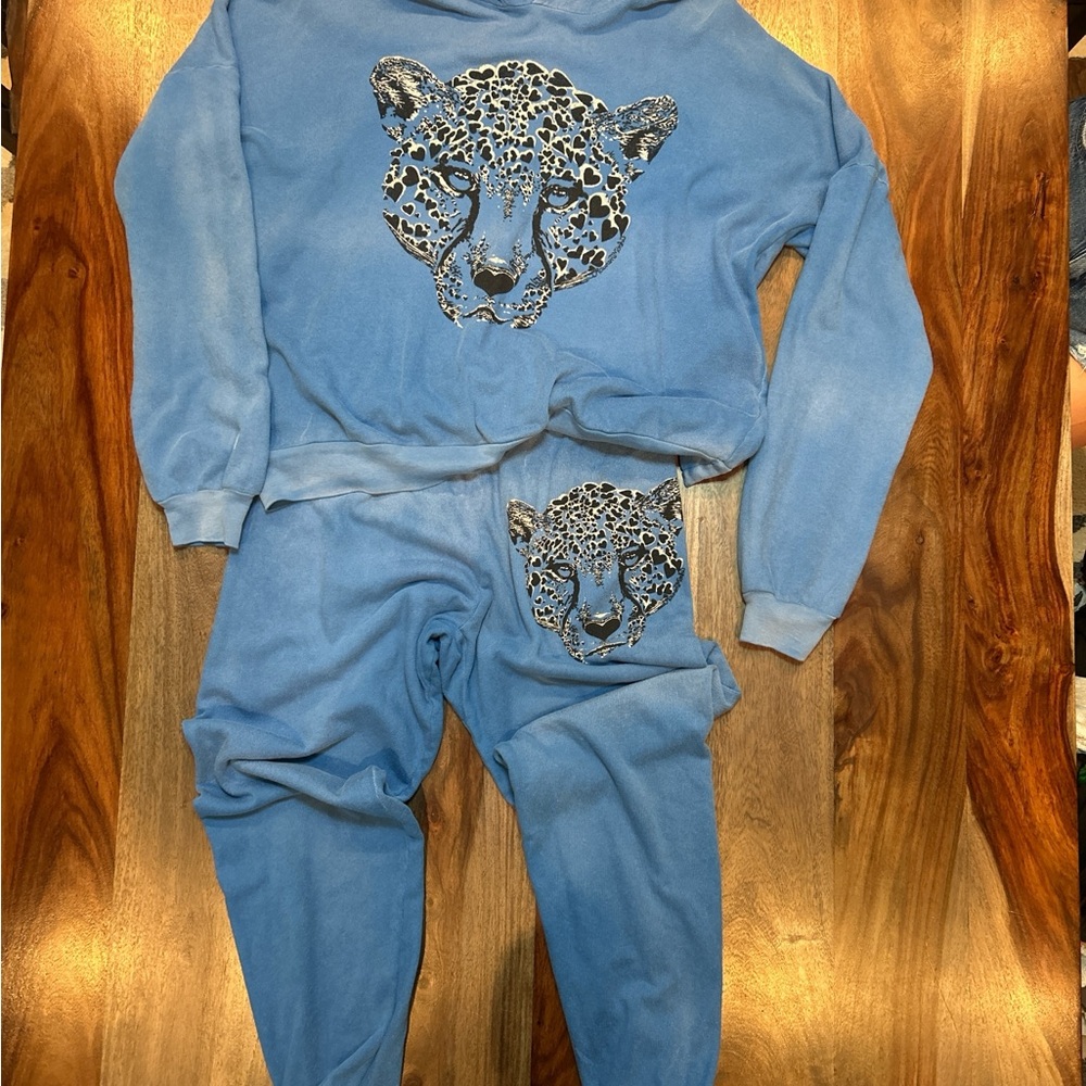 Lauren Moshi Blue Cozy sweatsuit